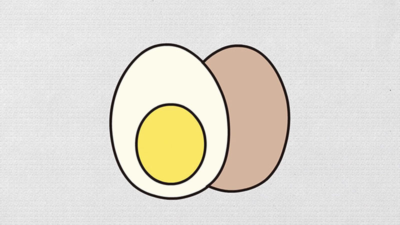 盘子里的鸡蛋简笔画图片