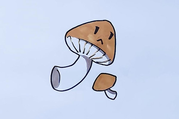香菇的画法儿童简笔图片